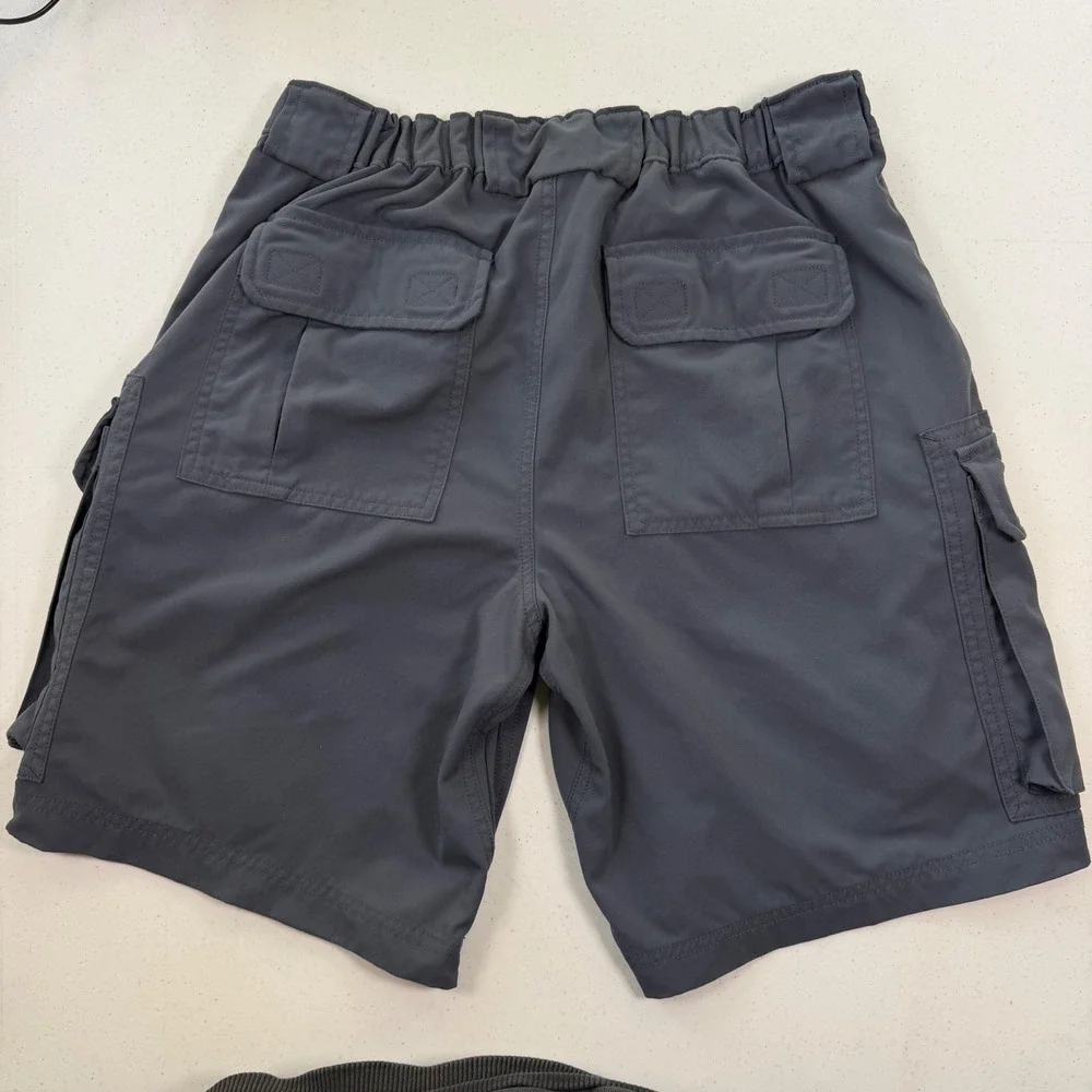 Duluth Trading Co Mens Cargo Shorts Gray Nylon Tactical Hiking Outdoor Size M 9